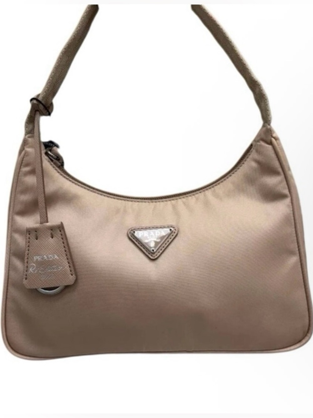 Prada Beige Nylon 2000 Mini Deserto Shoulder Bag Pre-loved